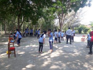 Học sinh cấp  THCS thanh gia phần Trò chơi dân gian do thầy Nguyễn Chí Linh tổ chức